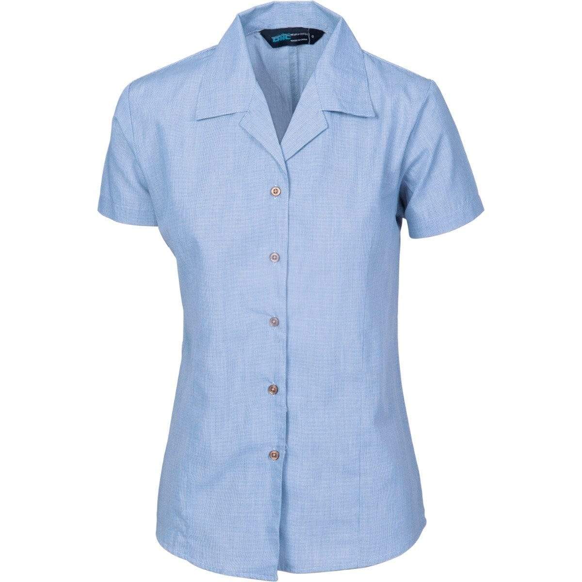 Dnc Workwear Ladies Revere Collar Mini (Check) Houndstooth Short Sleeve Business Shirt - 4255 Metro Workwear.